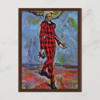 Harlequin By Paul Cézanne (Best Quality) Postcard