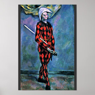 Harlequin By Paul Cézanne (Best Quality) Poster