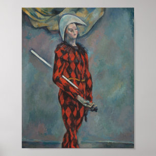 Harlequin (by Paul Cézanne) Poster