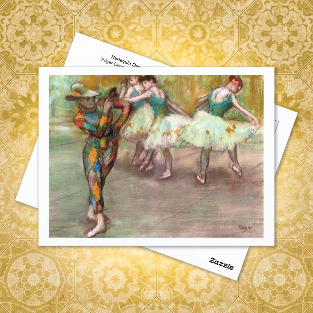 Harlequin Dance Ballet Edgar Degas Postcard (Creator Uploaded)