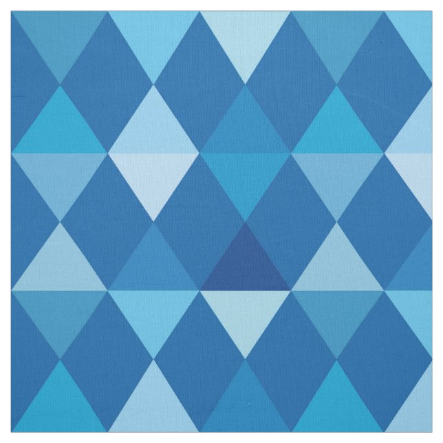 Harlequin / diamond pattern - Denim Blues Fabric (Swatch)