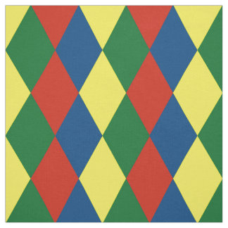 Harlequin Diamonds Pattern Canal Narrowboat Fabric