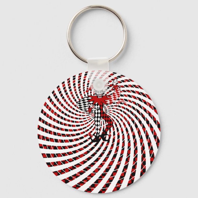 Harlequin Dizzy Keychain (Front)