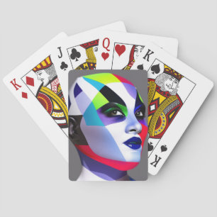 Harlequin Face Playing Cards