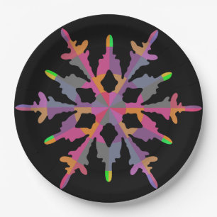 Harlequin Flake Holiday Plate