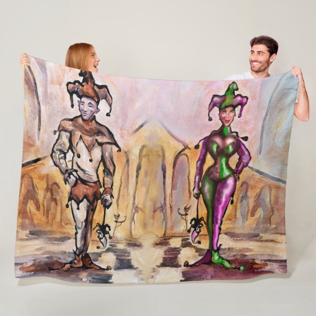 Harlequin Fleece Blanket (In Situ)