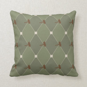 Harlequin Fly Fishing Lures Pattern Cushion