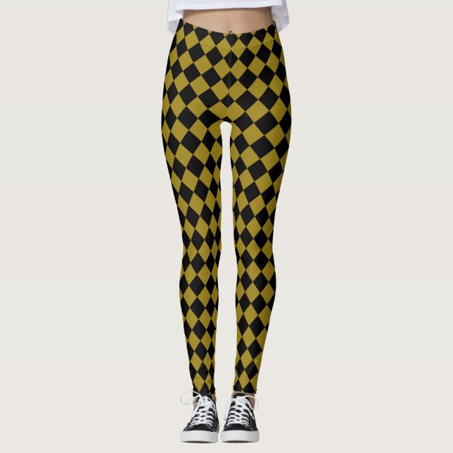 Harlequin Gold Leggings (Front)