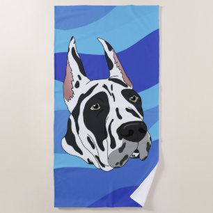 Harlequin Great Dane Beach Towel