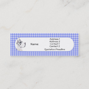 Harlequin Great Dane Blue Check Profile Card