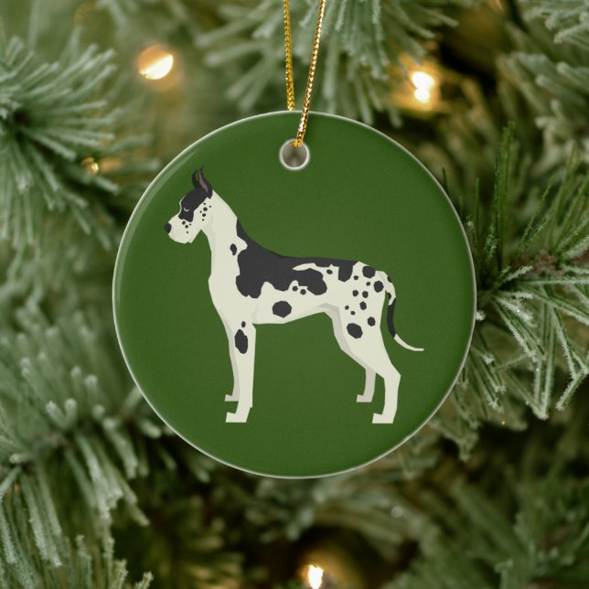 Harlequin Great Dane Christmas Ornament (Tree)