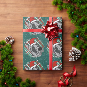 Harlequin Great Dane Christmas  Wrapping Paper