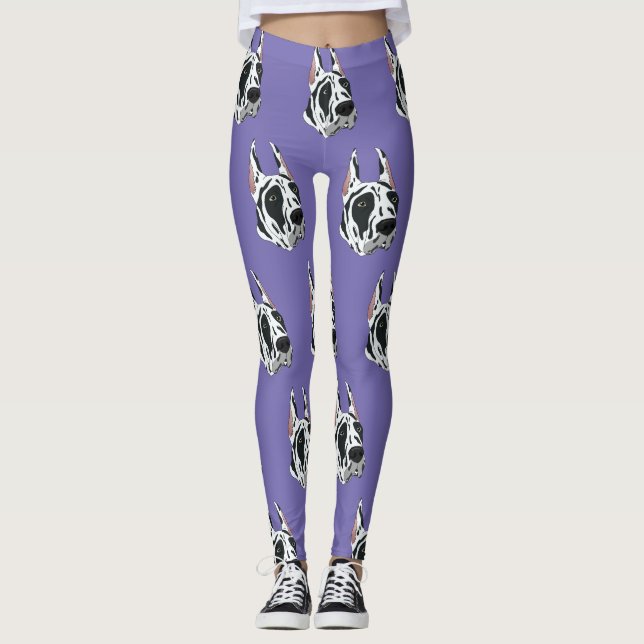 Harlequin Great Dane  Leggings (Front)