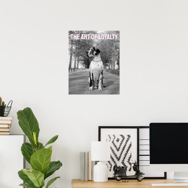 Harlequin Great Dane Nestor  Poster (Home Office)