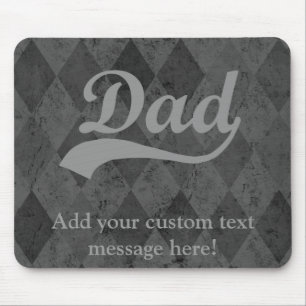 Harlequin Grey Shades Dad Mouse Pad
