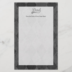 Harlequin Grey Shades Dad Stationery