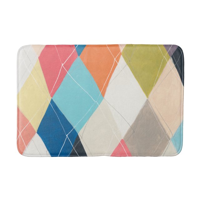 Harlequin Hopscotch - Argyle Pattern Bath Mat (Front)