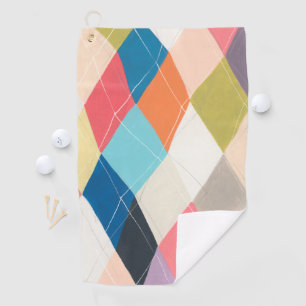 Harlequin Hopscotch - Argyle Pattern Golf Towel