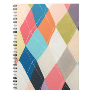 Harlequin Hopscotch - Argyle Pattern Notebook
