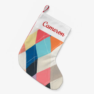 Harlequin Hopscotch - Argyle Pattern Small Christmas Stocking