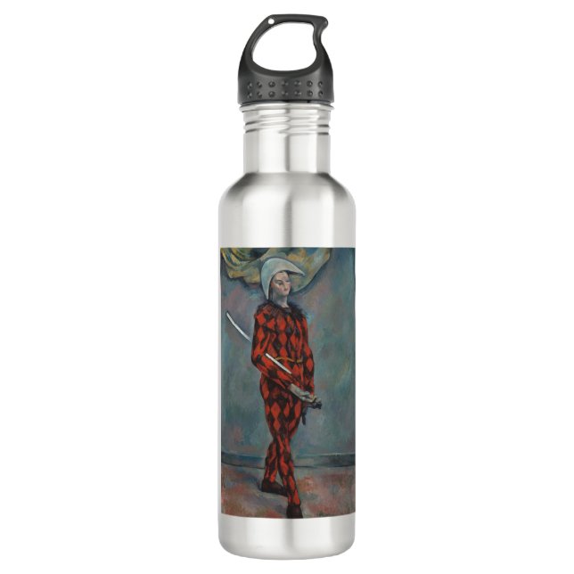 Harlequin (Joker) (by Paul Cézanne) 710 Ml Water Bottle (Front)