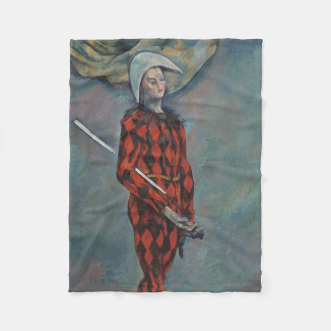 Harlequin (Joker) (by Paul Cézanne) Fleece Blanket (Front)