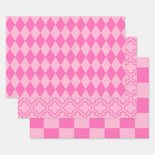 Harlequin Moroccan Chequered DIY Colours 2 Tone Pi Wrapping Paper Sheet