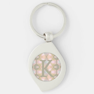 Harlequin Mother of Pearl (Monogrammed) Key Ring