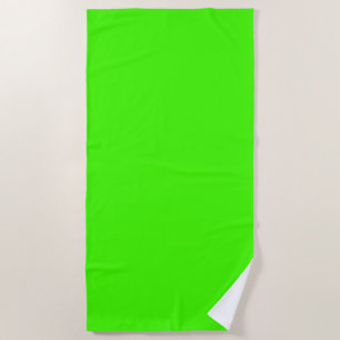 Harlequin Neon Green Solid Colour Beach Towel