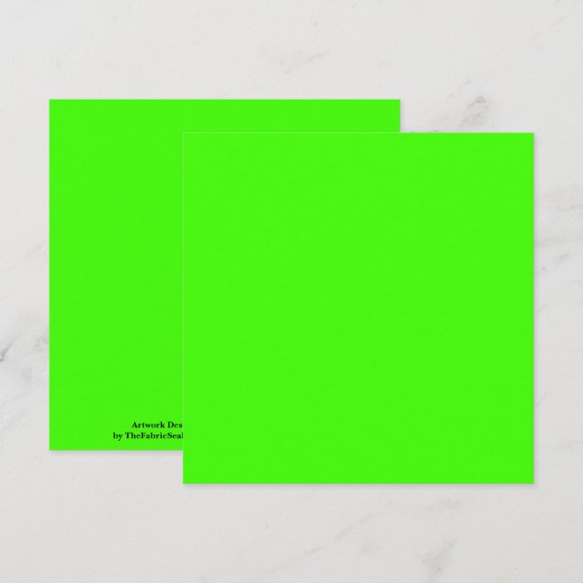 Harlequin Neon Green Solid Colour Card (Front/Back)