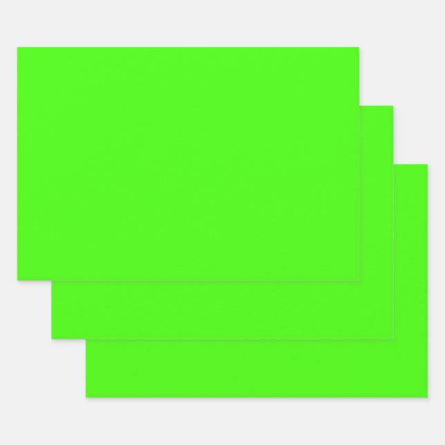 Harlequin Neon Green Solid Colour Wrapping Paper Sheet (Set)