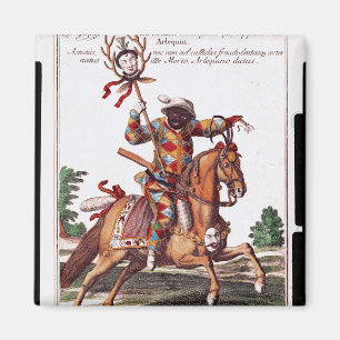 Harlequin on Horseback Magnet