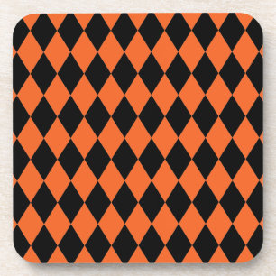 Harlequin Orange and Black Coaster