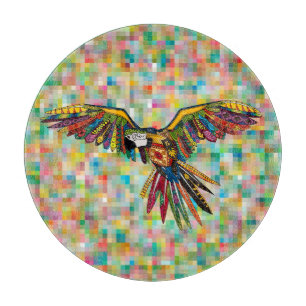 harlequin parrot cutting board