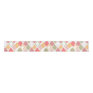 Harlequin pattern in popsicles summer colours  grosgrain ribbon