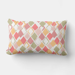 Harlequin pattern in popsicles summer colours  lumbar cushion