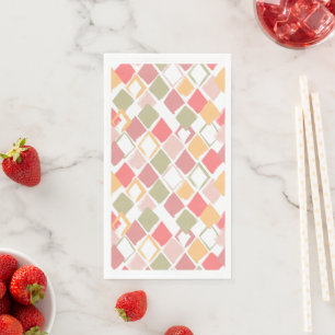 Harlequin pattern in popsicles summer colours  napkin