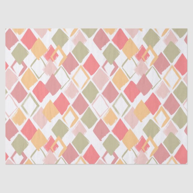 Harlequin pattern in popsicles summer colours  tissue paper (Front)