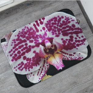 Harlequin Phalaenopsis Orchid Floral Bath Mat