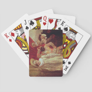 Harlequin, Pierrot and Scapin, Actors from the Com Playing Cards