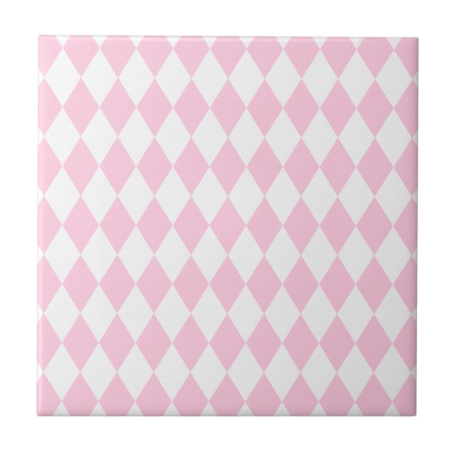 Harlequin Pink and White Tile (Front)