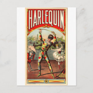 Harlequin Postcard