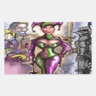 Harlequin Rectangular Sticker