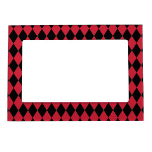 Harlequin Red and Black Magnetic Picture Frame