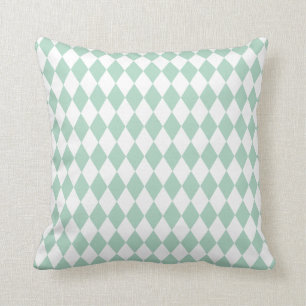 Harlequin Seafoam and White Cushion