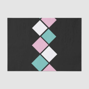 Harlequin Tissue Paper (Black, Aqua & Pink)