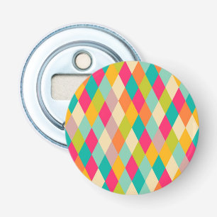 Harlequin vintage pattern bottle opener