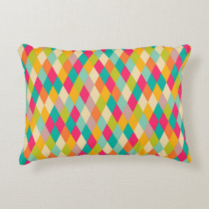 Harlequin vintage pattern decorative cushion