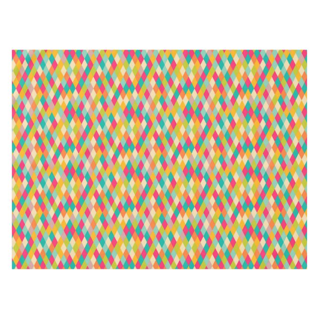 Harlequin vintage pattern tablecloth (Front (Horizontal))
