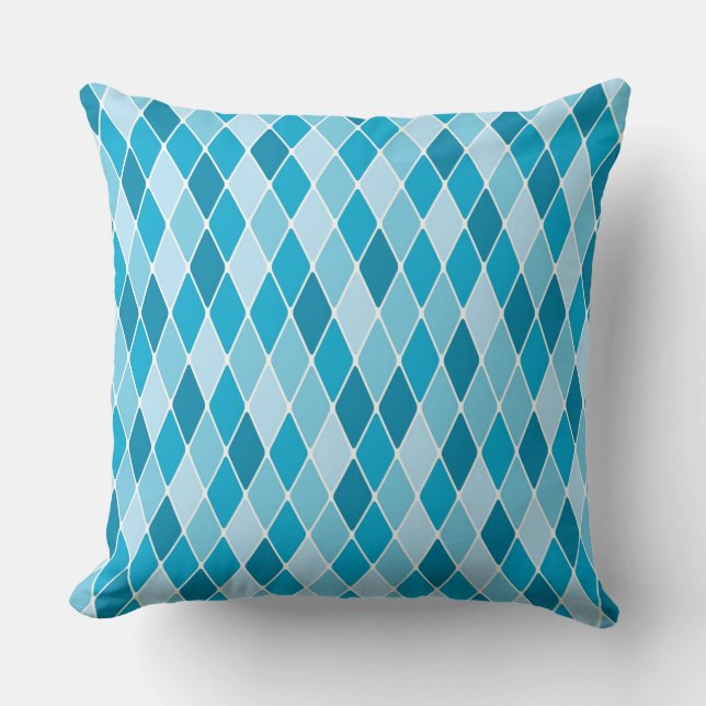 Harlequin winter pattern cushion (Front)